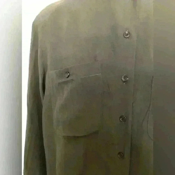 VTG Jones New York Rayon Top shoulder pads women 12 - Picture 3 of 8